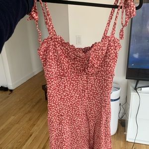Free People pink floral mini dress